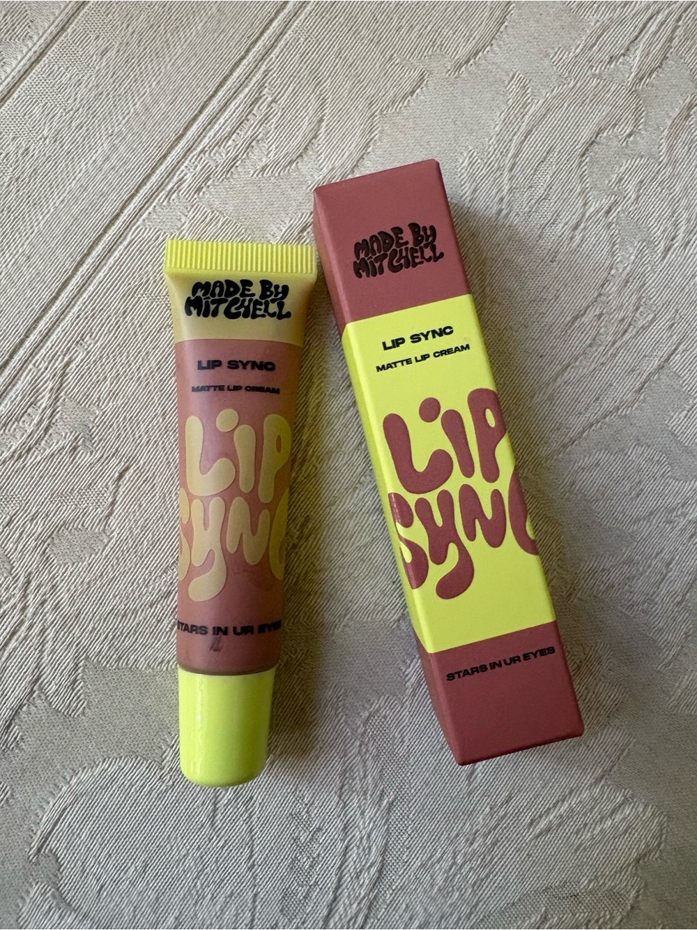 Made By Mitchell Lip Sync Matte Lipstick Cream Stars in Your Eyes BNIB